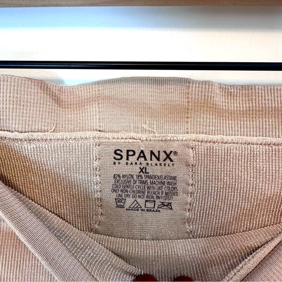 SPANX Power Shorts womens size medium tan shapewear - Picture 3 of 5